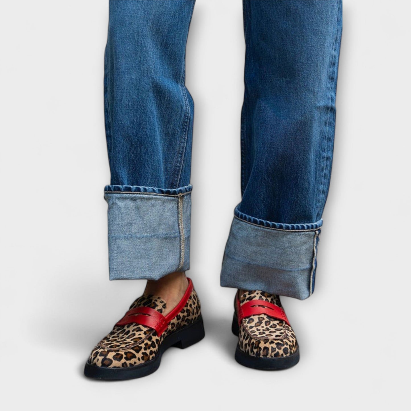 Liora™ | Mocassin Léopard à Bout Rond