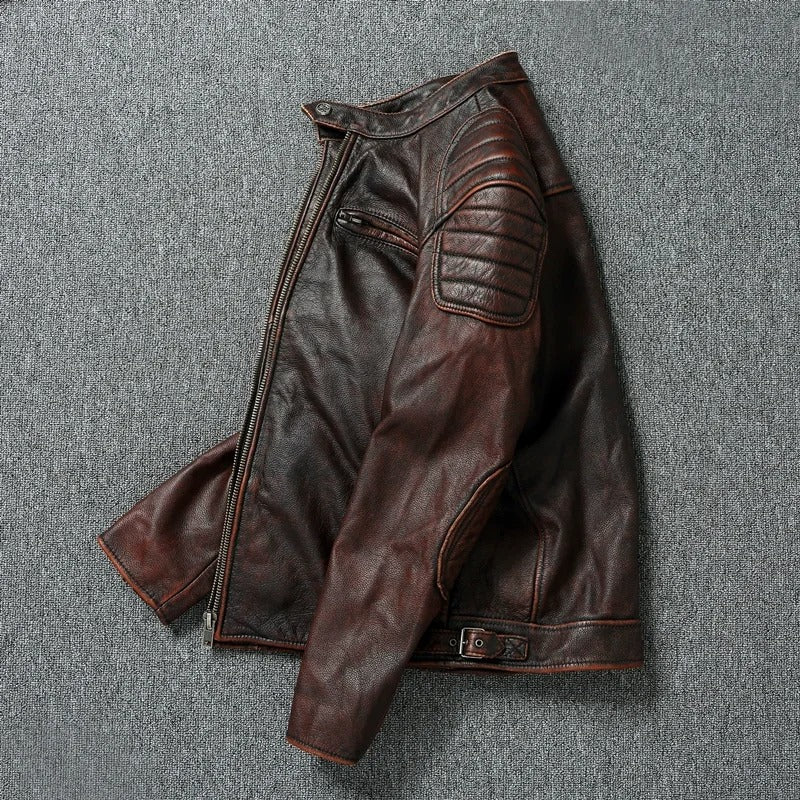 Veste en cuir vintage