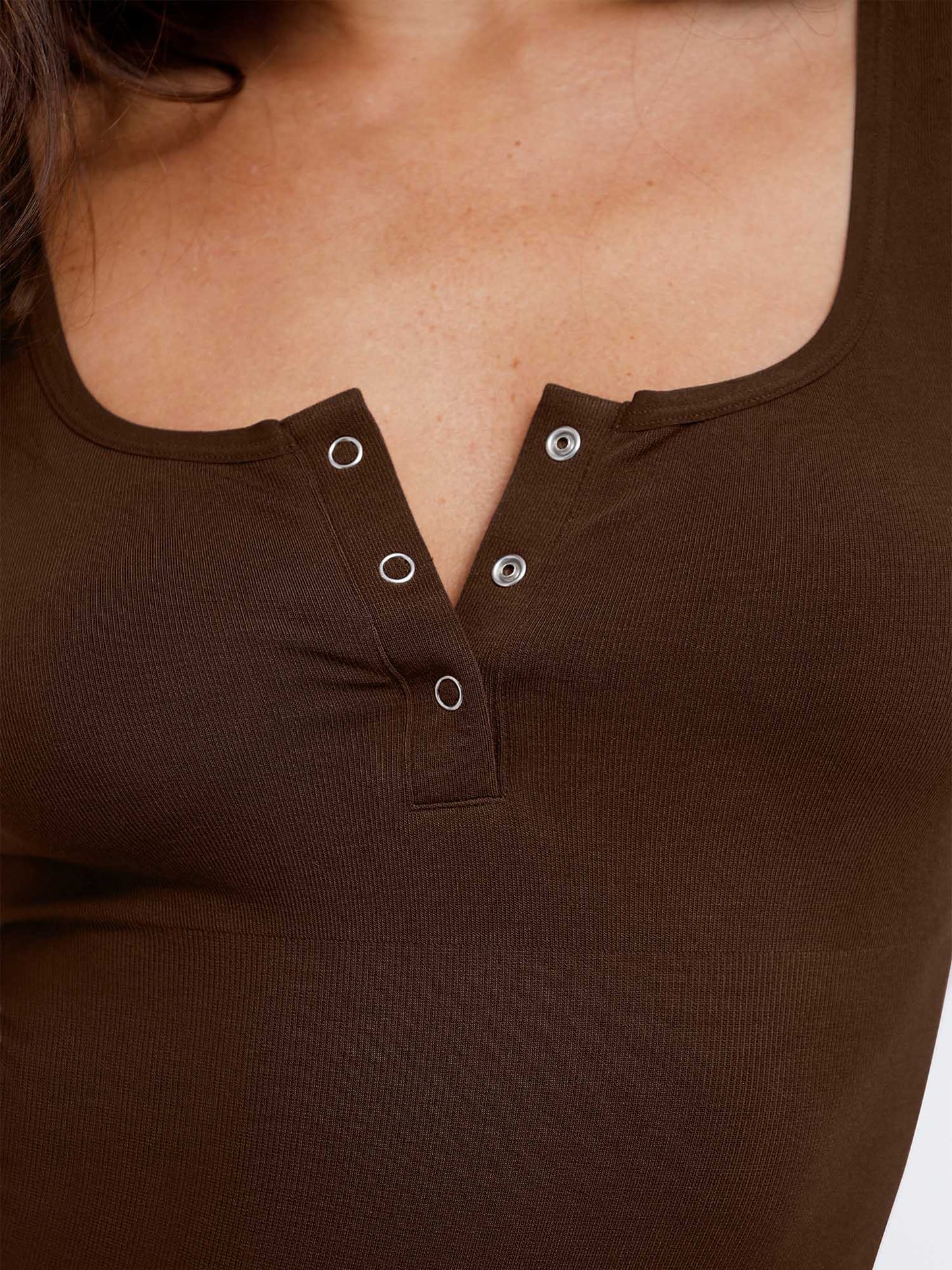 Body en Modal Seamless Shapewear à Col Henley