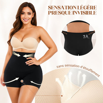 🏆Sous-vêtements féminins taille haute en soie glacée avec contrôle de l'abdomen Hip-lifting👑🌿