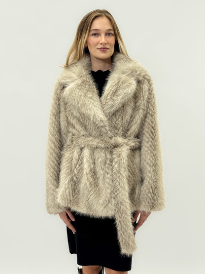 Veste en fausse fourrure douce - Lune
