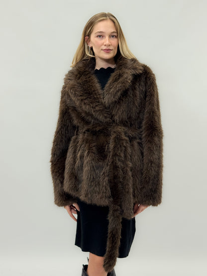 Veste en fausse fourrure douce - Lune