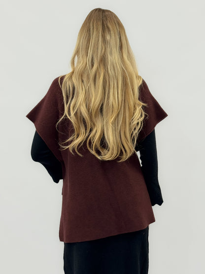 Cardigan ouvert avec nœud frontal