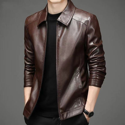 Veste en cuir décontractée