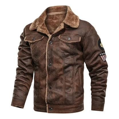 Veste en cuir polaire élégante et chaude