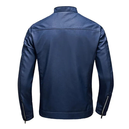 Veste en cuir avec col