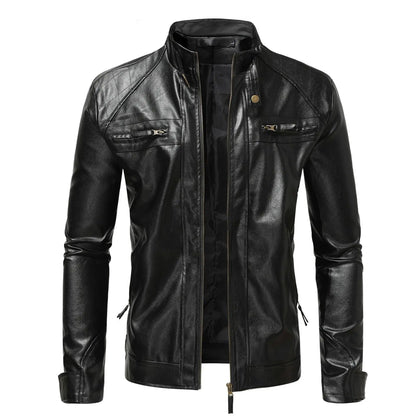 Veste en cuir élégante pour hommes