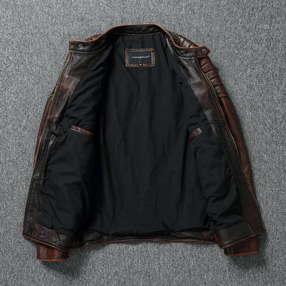 Veste en cuir vintage