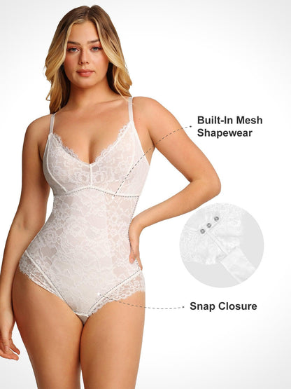 Shapewear Contrôle Ferme Bodysuit en Dentelle Complète