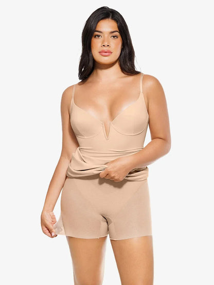 Robe Sculptante 2-en-1 avec Superposition en Dentelle