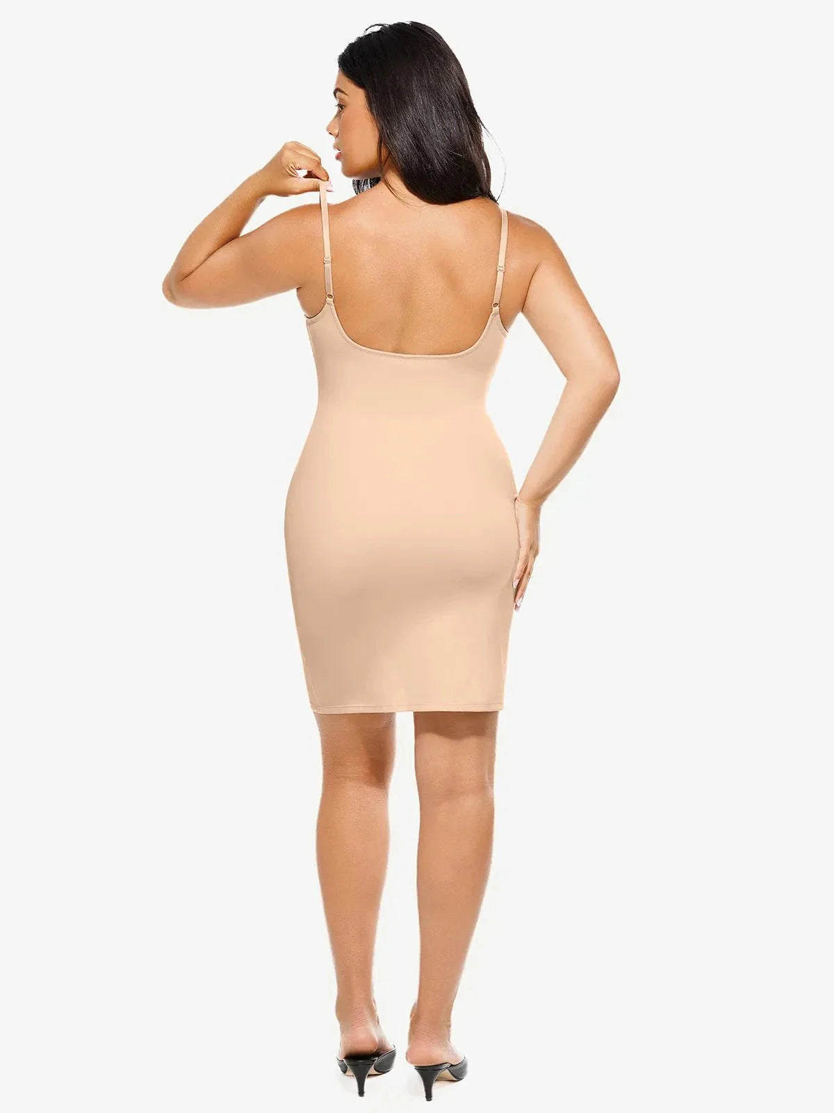 Robe Sculptante 2-en-1 avec Superposition en Dentelle