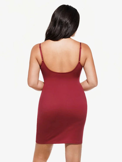 Robe Sculptante 2-en-1 avec Superposition en Dentelle