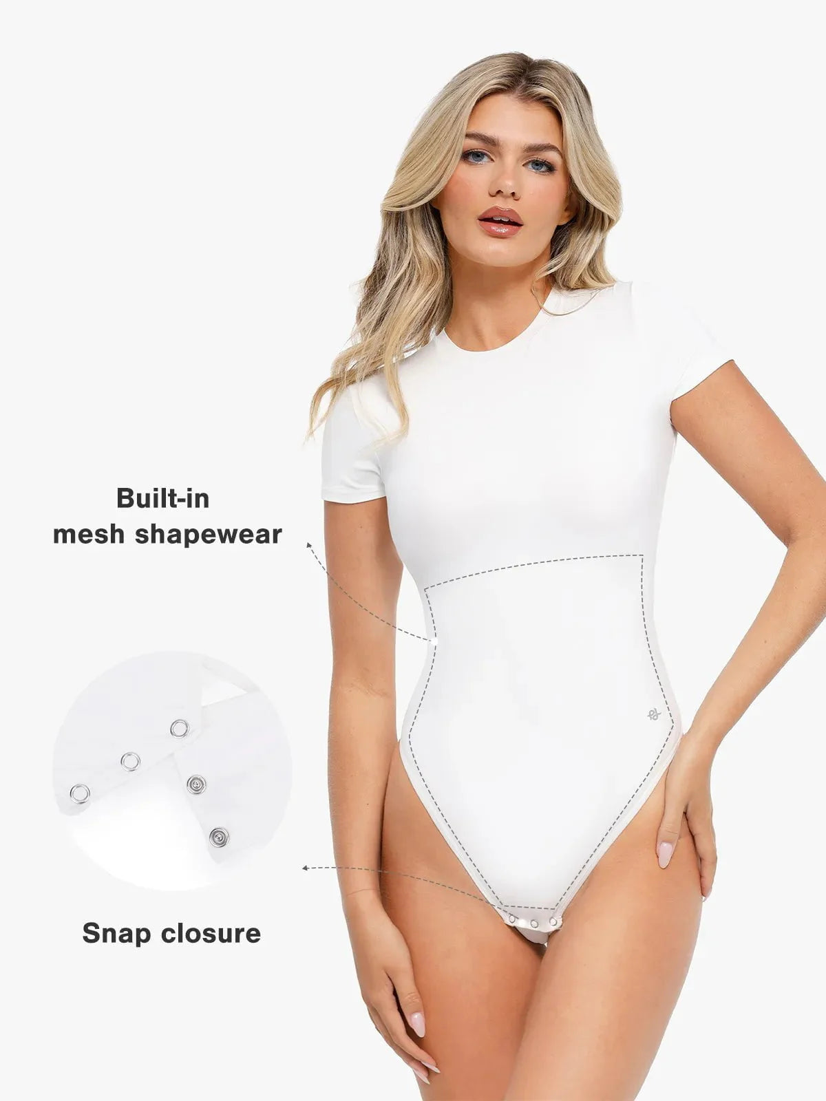 Body à manches courtes en shapewear Cloudsense