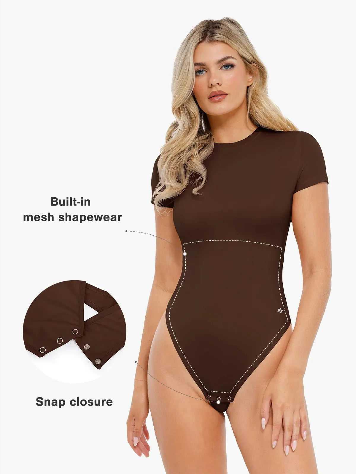 Body à manches courtes en shapewear Cloudsense
