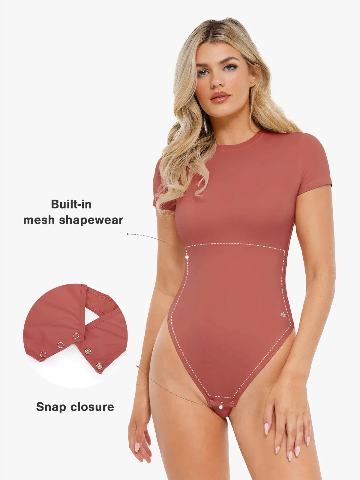 Body à manches courtes en shapewear Cloudsense