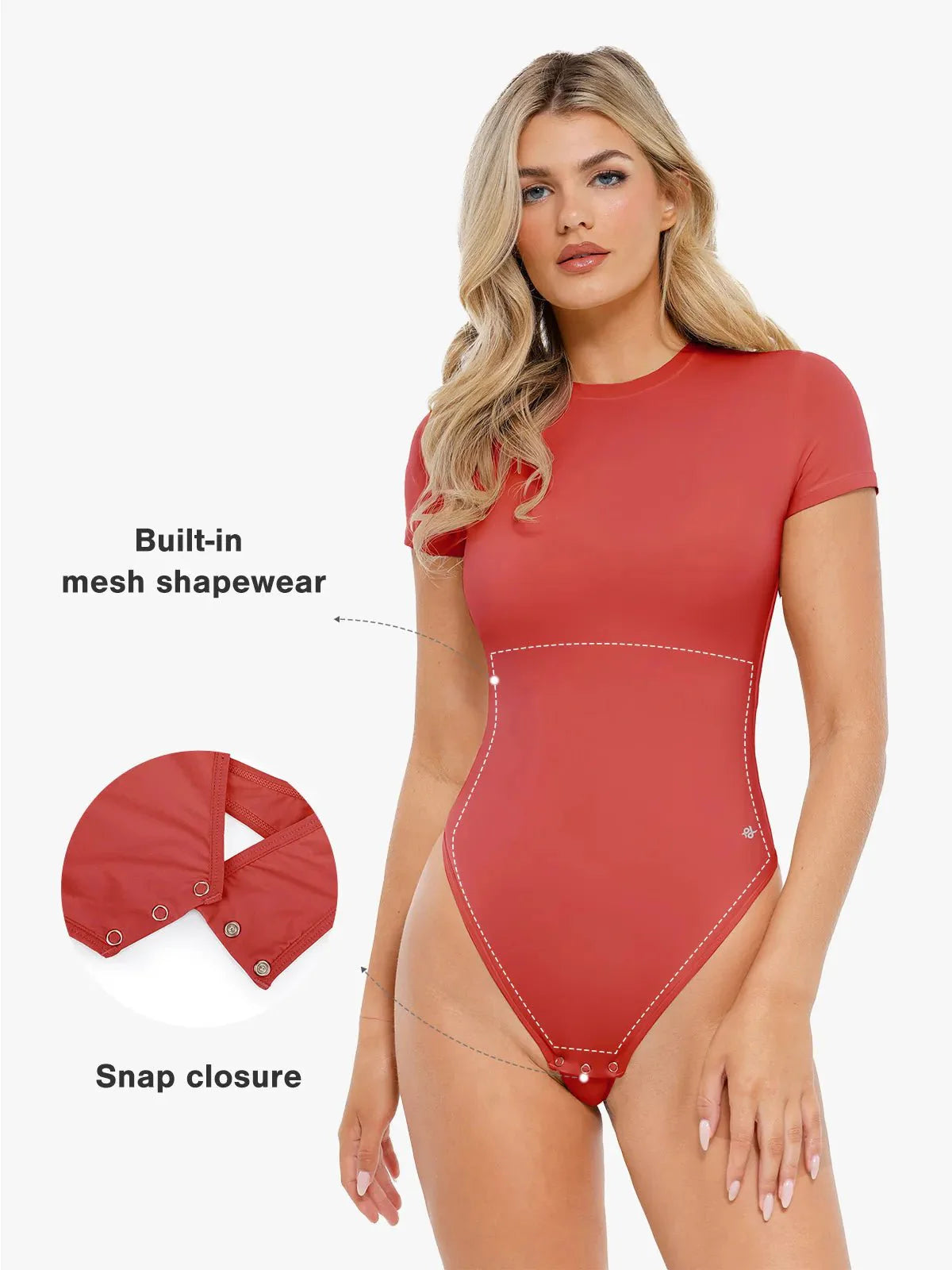 Body à manches courtes en shapewear Cloudsense