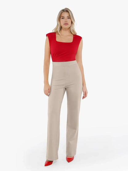 Pantalons Ponte Évasés Taille Haute Shapewear Executive