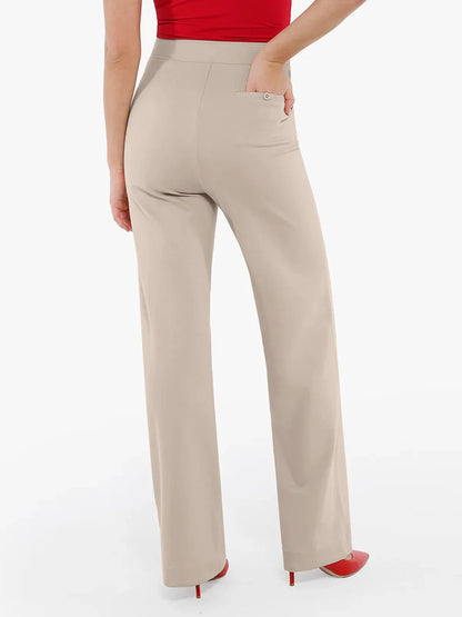 Pantalons Ponte Évasés Taille Haute Shapewear Executive