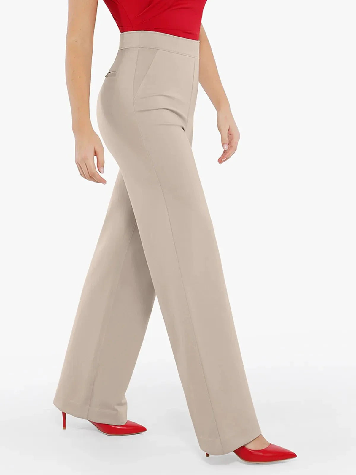 Pantalons Ponte Évasés Taille Haute Shapewear Executive