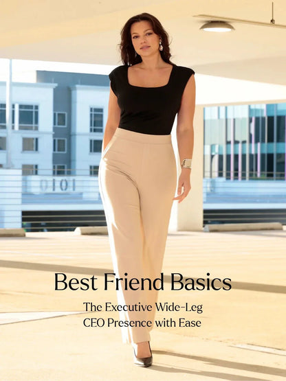 Pantalons Ponte Évasés Taille Haute Shapewear Executive