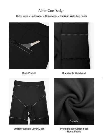 Pantalons Ponte Évasés Taille Haute Shapewear Executive