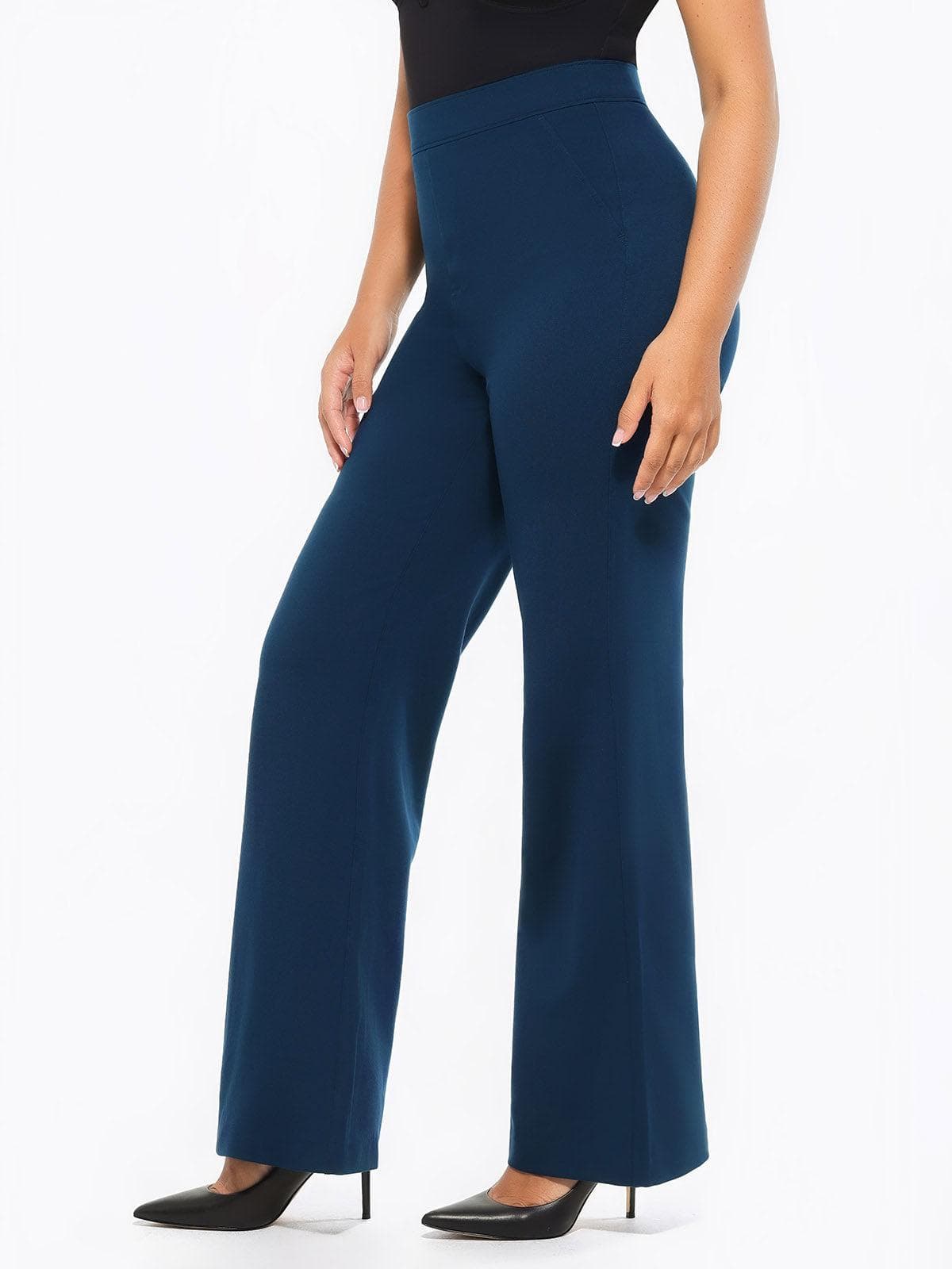Pantalons Ponte Évasés Taille Haute Shapewear Executive