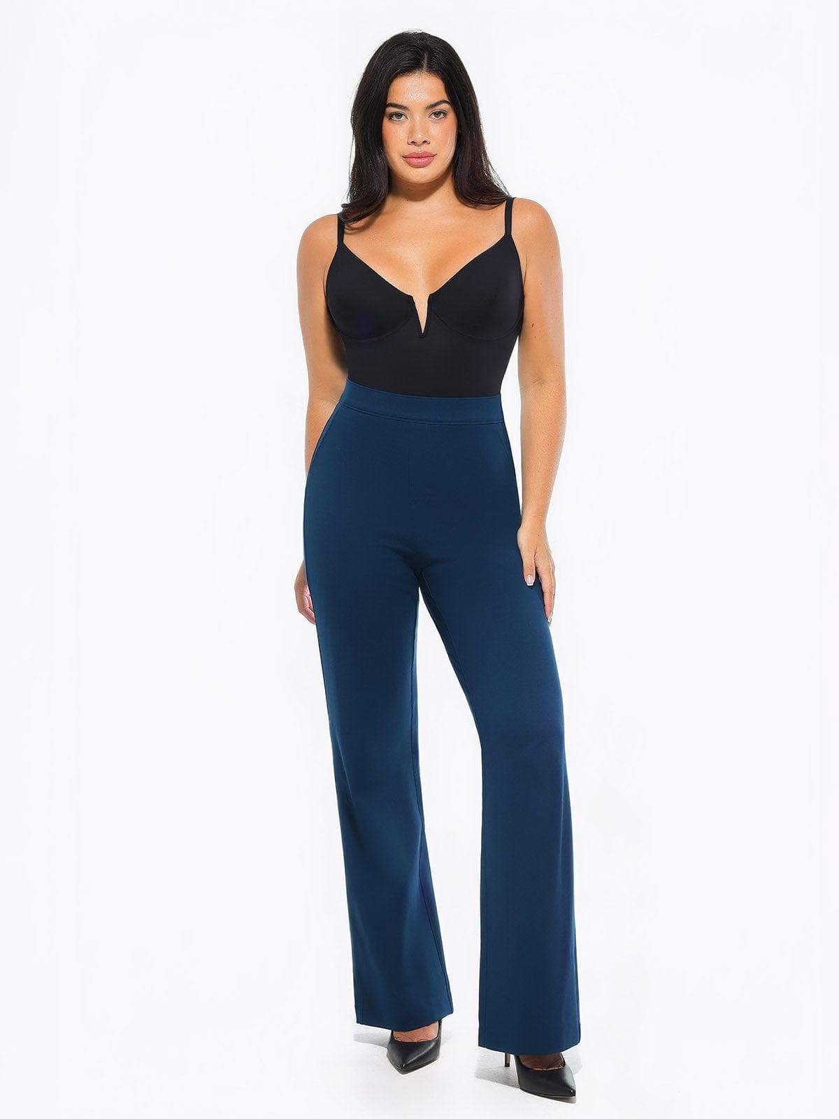 Pantalons Ponte Évasés Taille Haute Shapewear Executive
