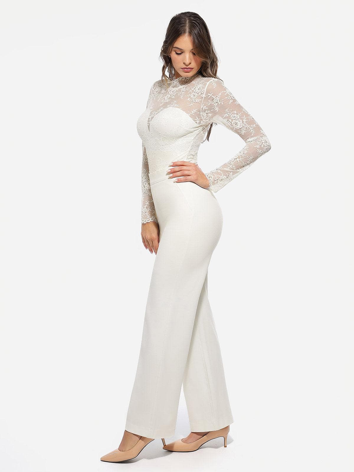 Pantalons Ponte Large à Taille Haute Shapewear Executive