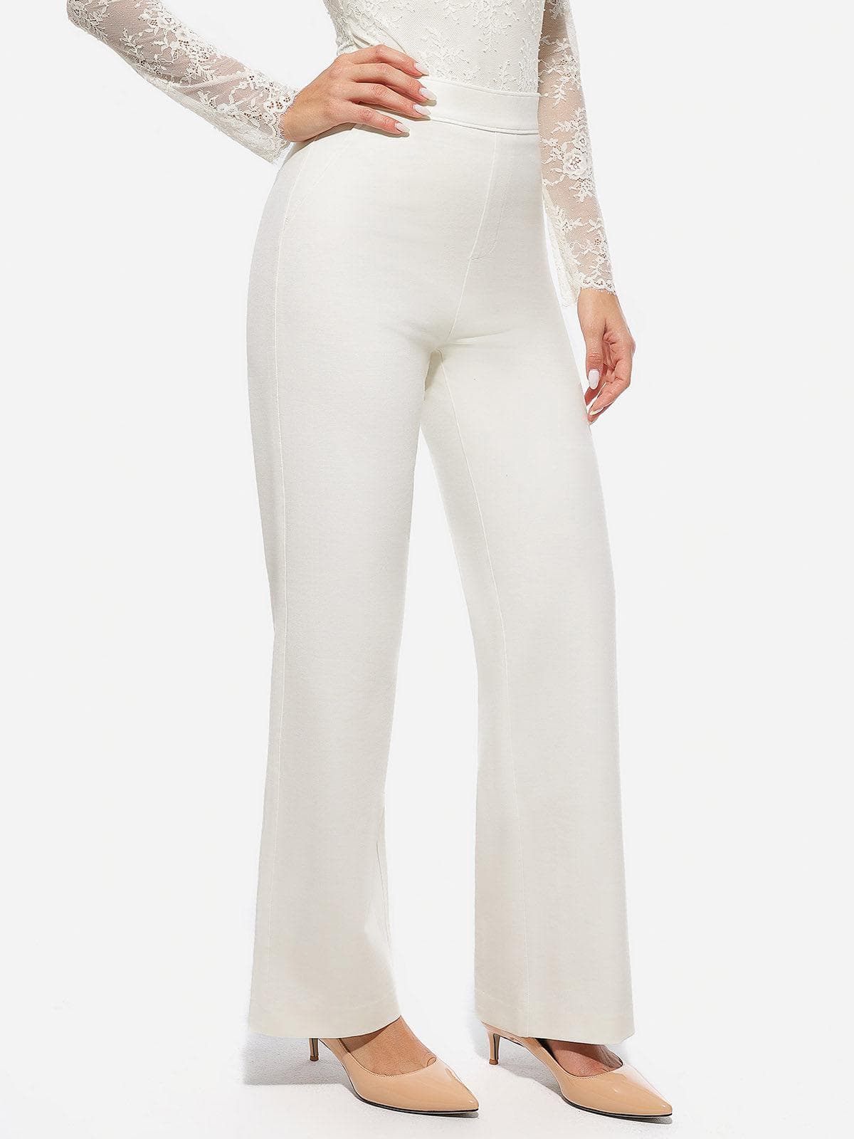 Pantalons Ponte Évasés Taille Haute Shapewear Executive