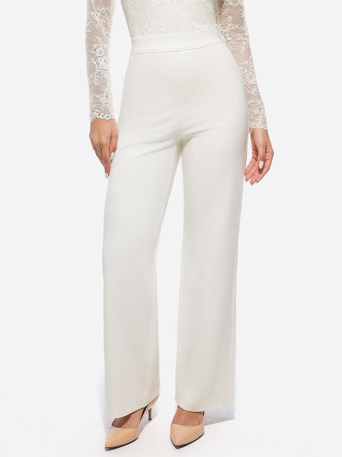 Pantalons Ponte Évasés Taille Haute Shapewear Executive