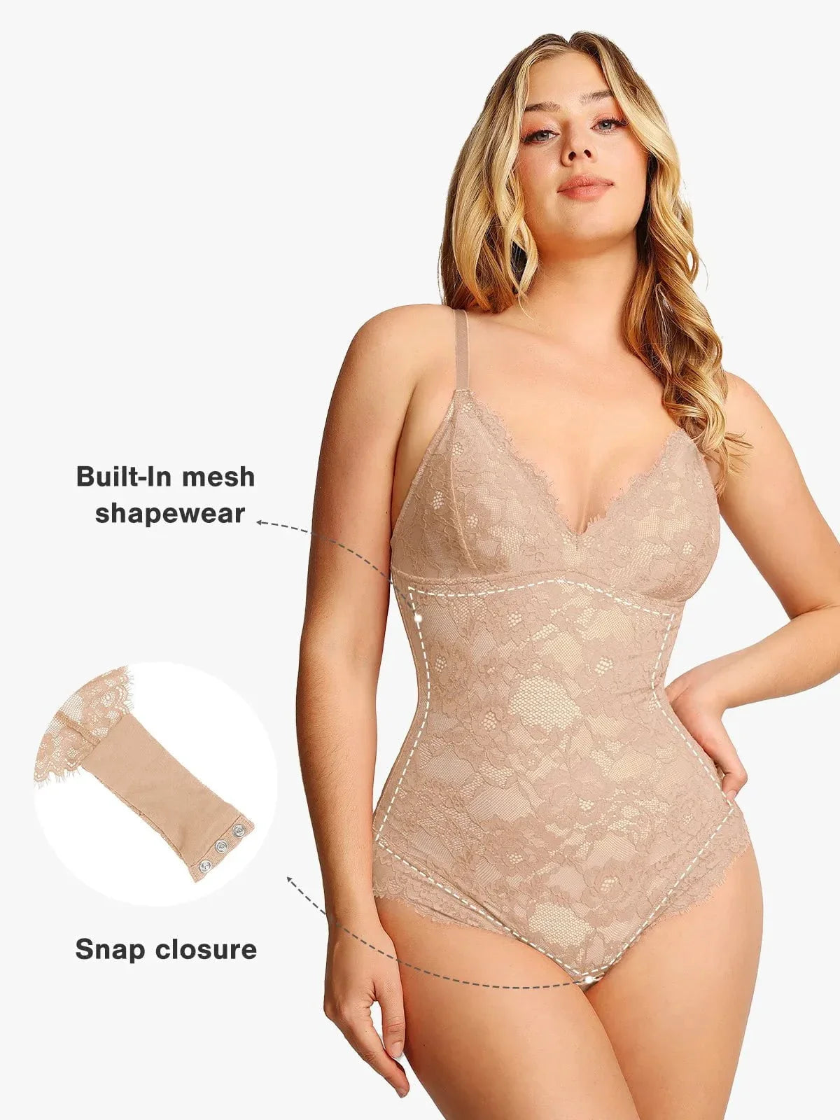 Body en Dentelle Complète Shapewear Contrôle Ferme