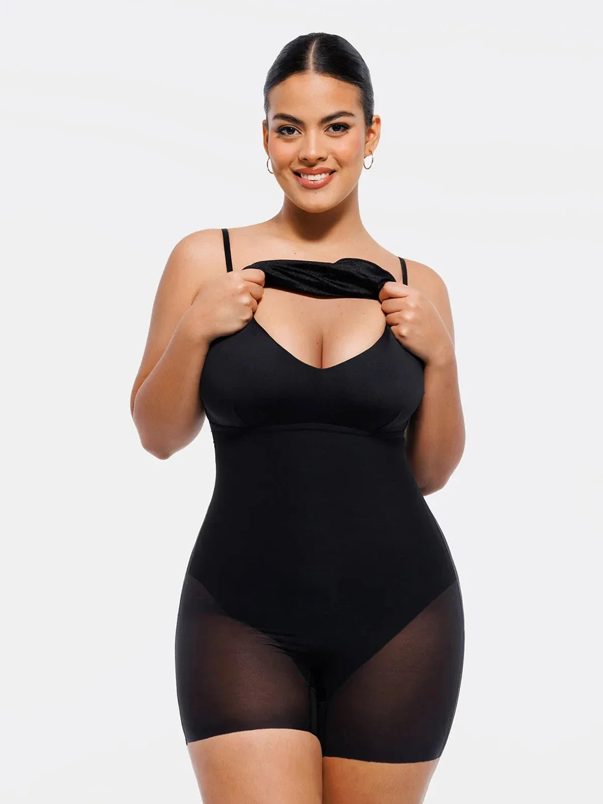 Robe Flare Contrôle du Ventre avec Décolleté Cowl et Bretelles