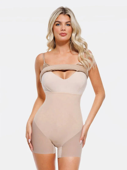 Robe Flare Contrôle du Ventre avec Décolleté Cowl et Bretelles