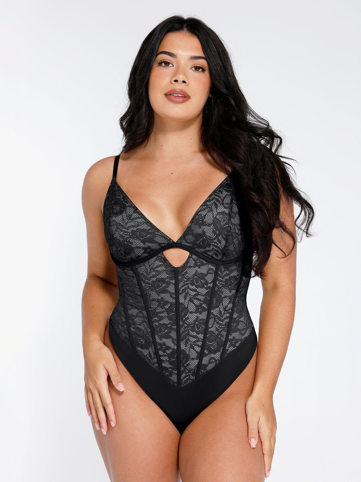 Body en Dentelle Sculptant avec Découpes