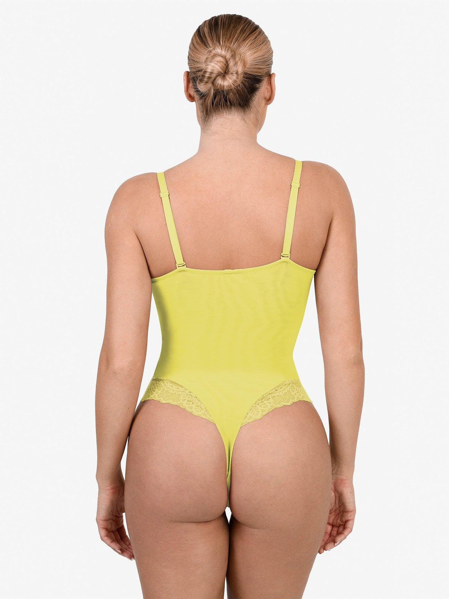 Body sculptant en dentelle à décolleté en V profond