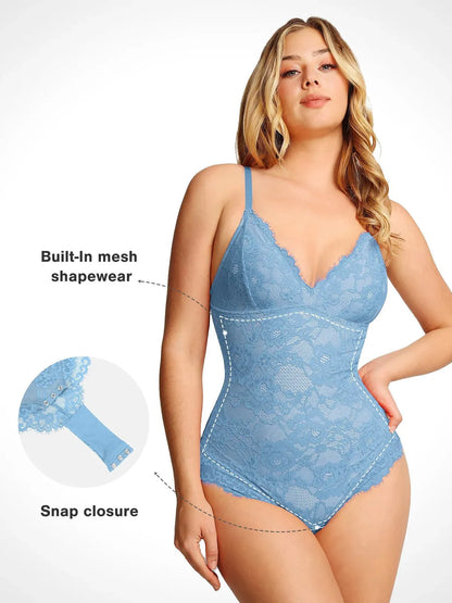 Shapewear Contrôle Ferme Bodysuit en Dentelle Complète