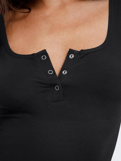 Body en Modal Seamless Shapewear à Col Henley