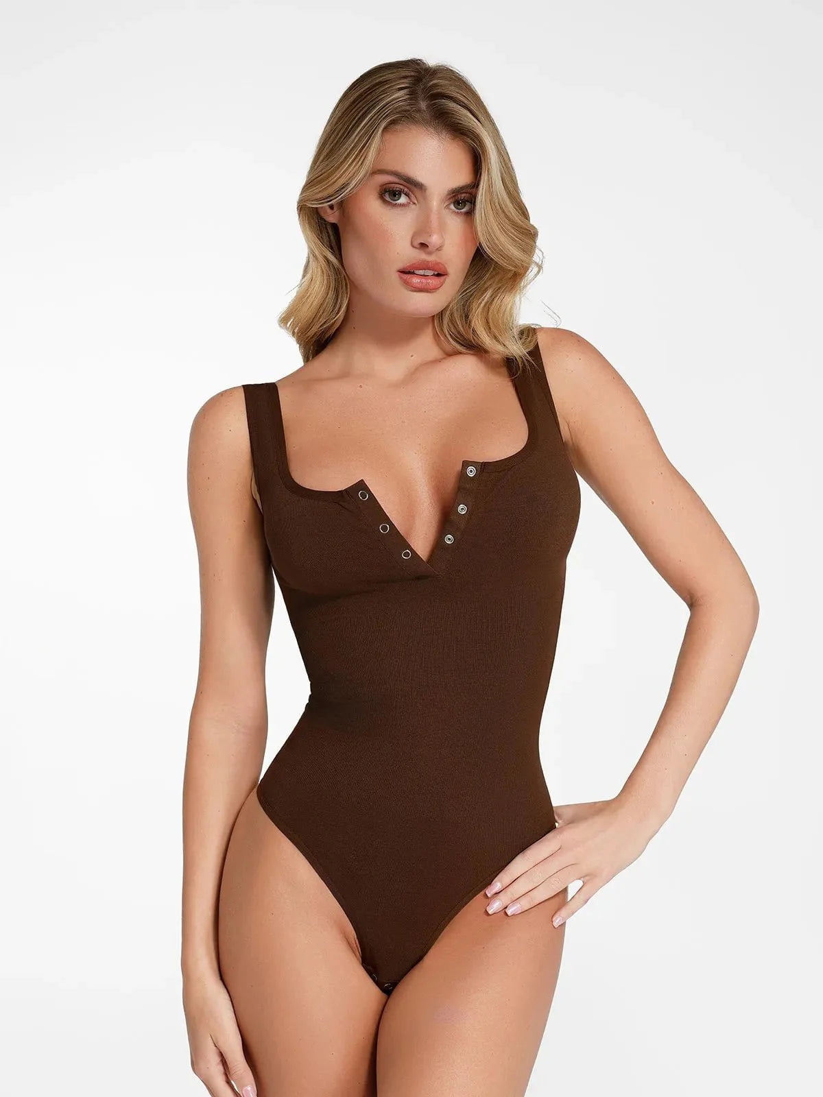 Body en Modal Seamless Shapewear à Encolure Henley