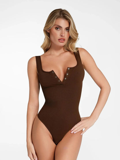 Body en Modal Seamless Shapewear à Encolure Henley