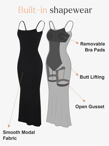Robe Maxi Amincissante en Modal Shapewear