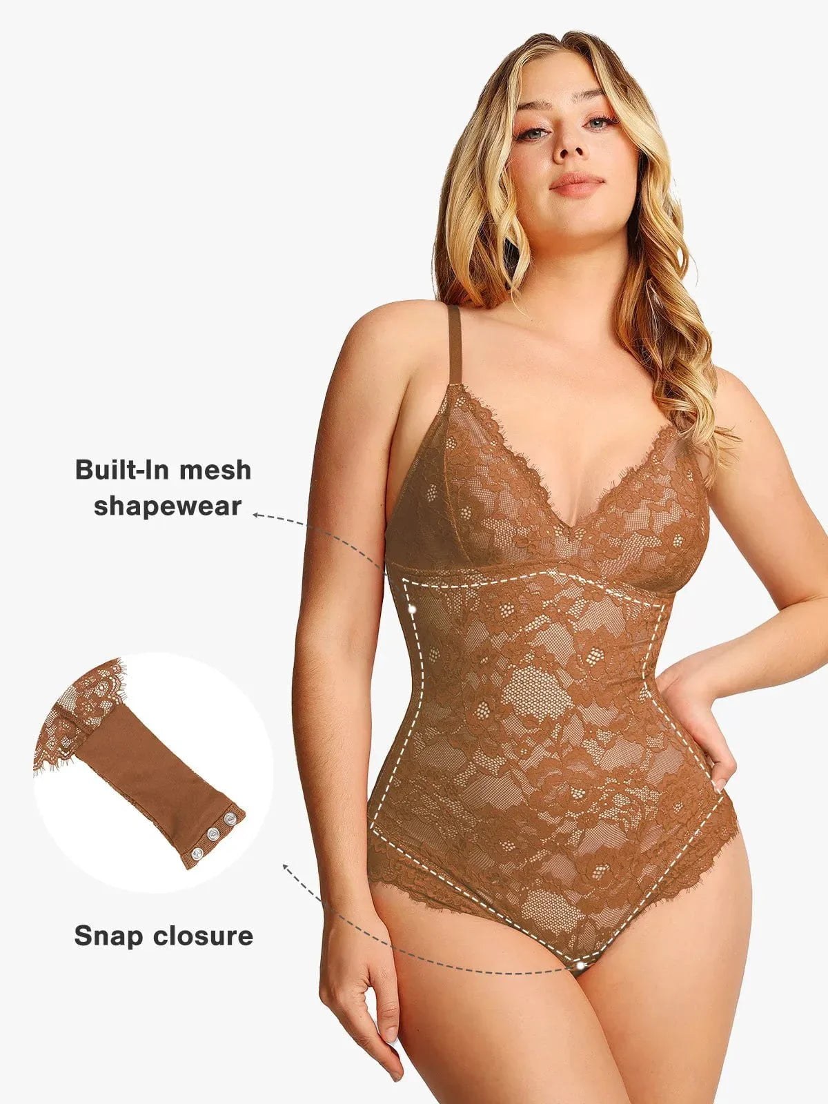 Body en Dentelle Complète Shapewear Contrôle Ferme
