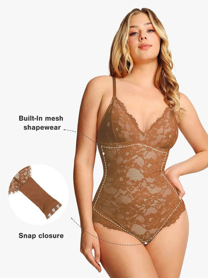 Body en Dentelle Complète Shapewear Contrôle Ferme